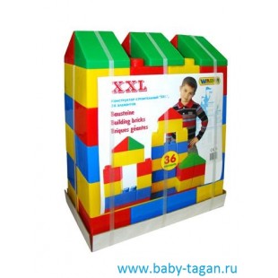 Полесье Конструктор строительный XXL, 36 элементов Артикул: 37527