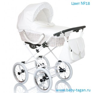 Lonex Детская коляска 2 в 1 CLASSIC RETRO R-WHITE (БЕЛАЯ ЛОЗА)