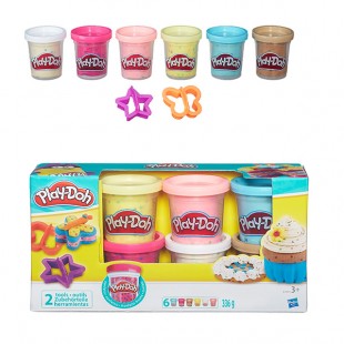 Набор B3423 PLAY-DOH пластилина 6 баночек с конфетти HASBRO